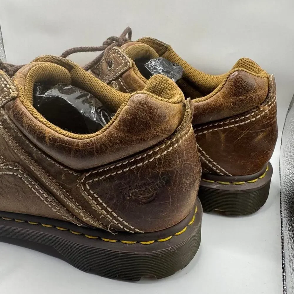 Dr. Martens Keith Brown Distressed Leather Lace-Up Shoes Men’s Size 13 EU 47